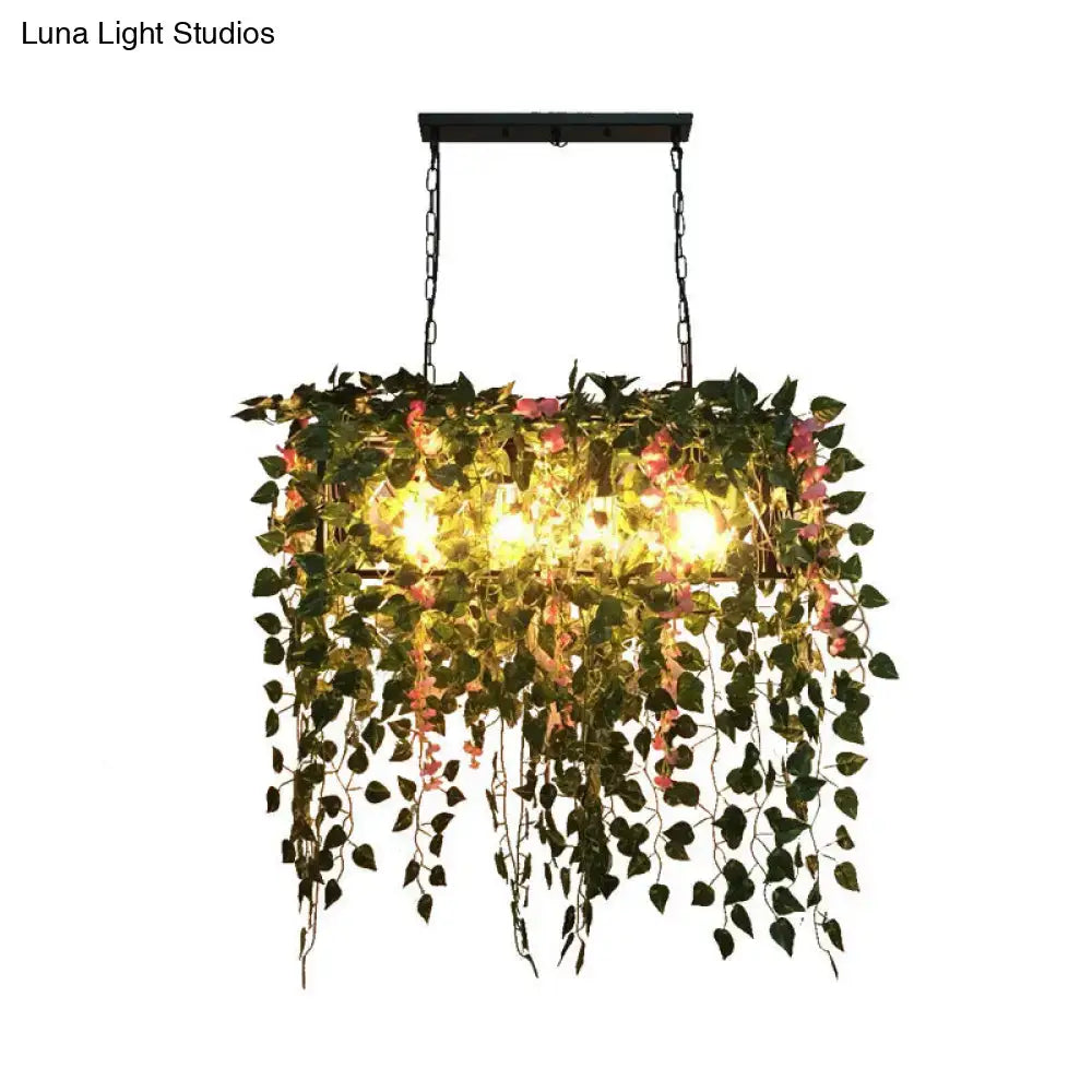 Black Plant Ceiling Light