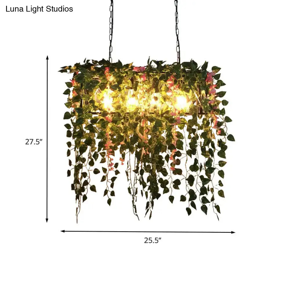 Black Plant Ceiling Light