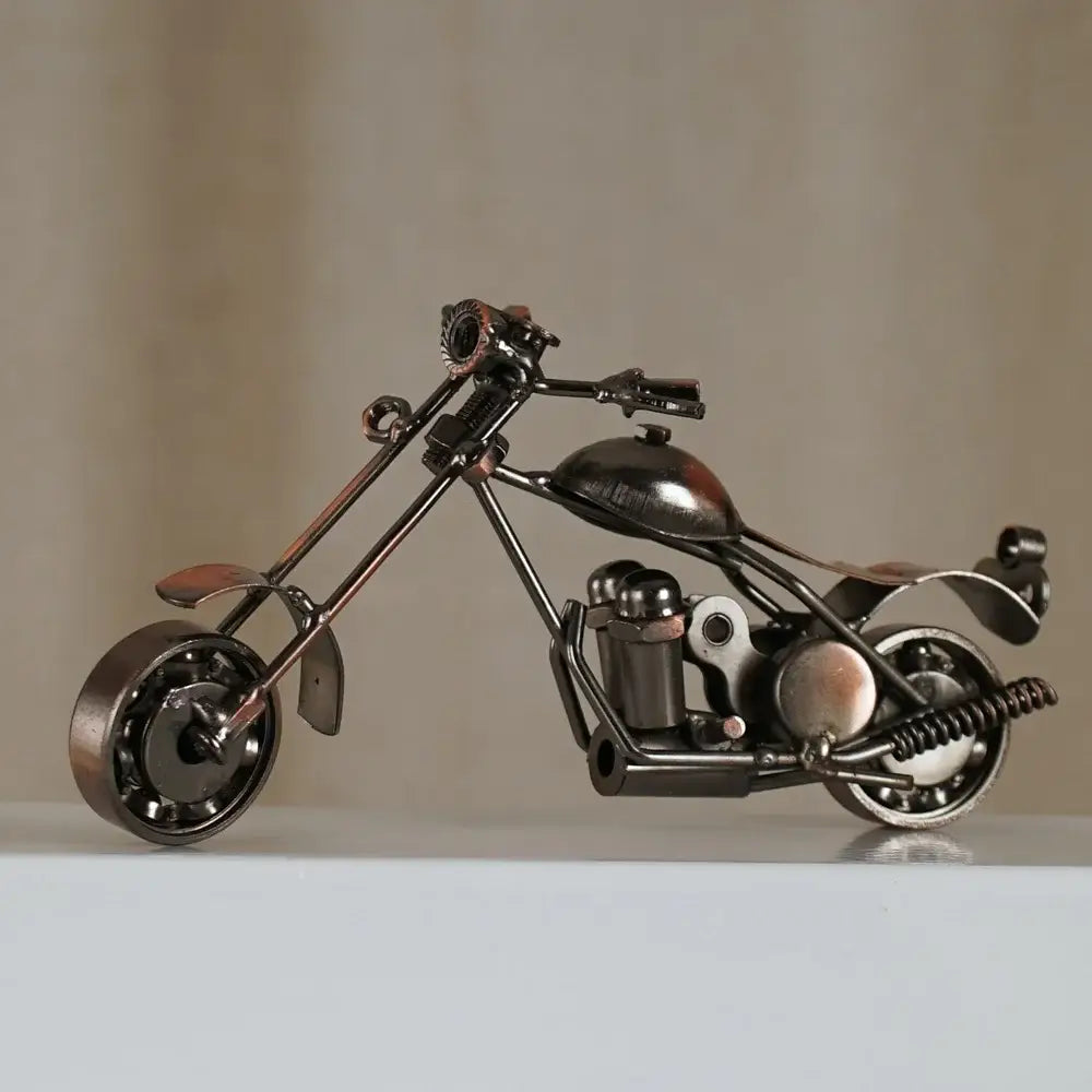 Metal Vintage Motorcycle Figurine