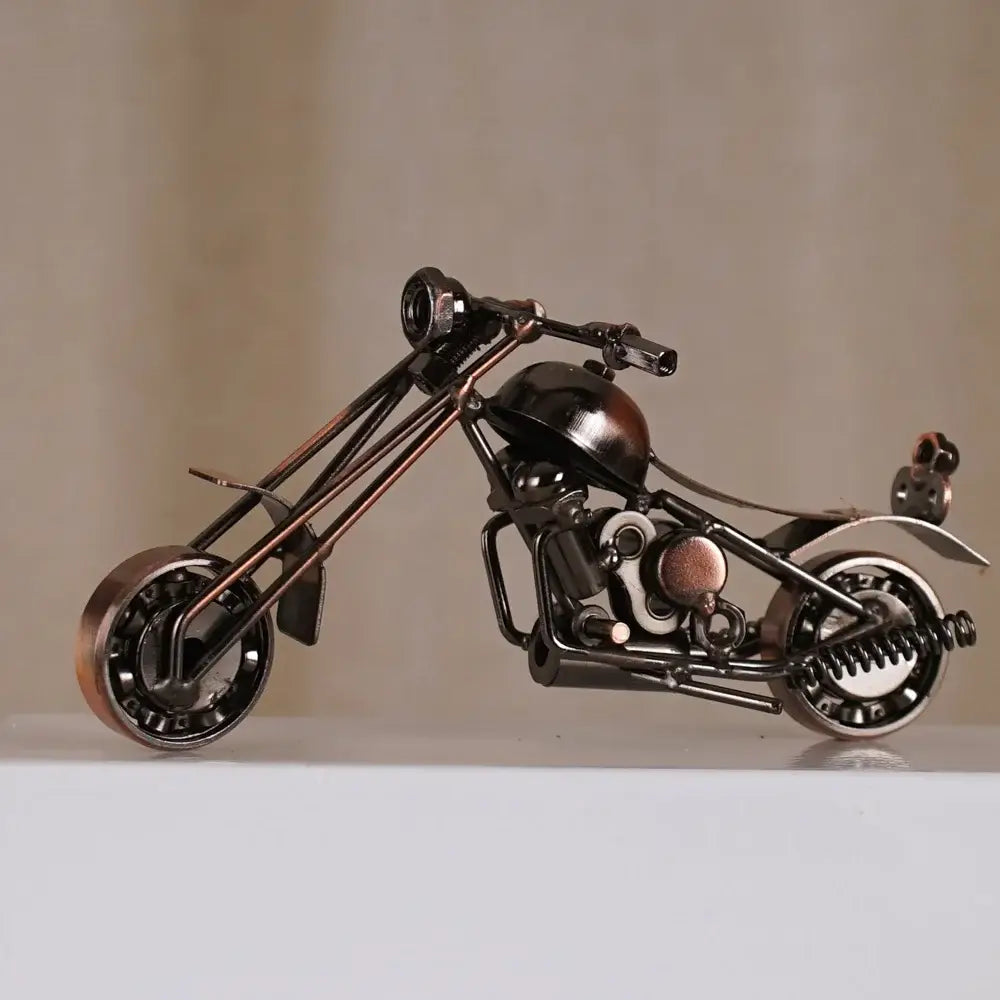 Metal Vintage Motorcycle Figurine