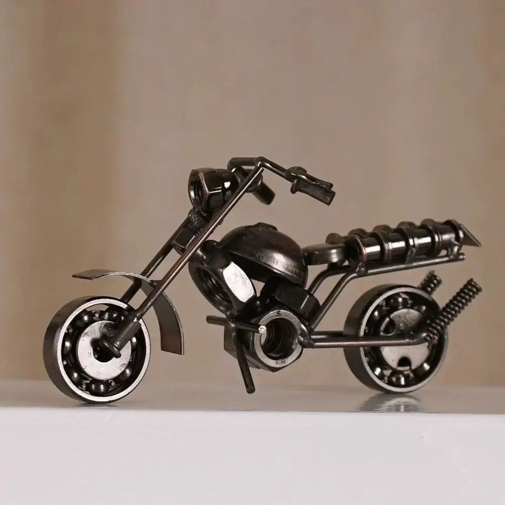 Metal Vintage Motorcycle Figurine