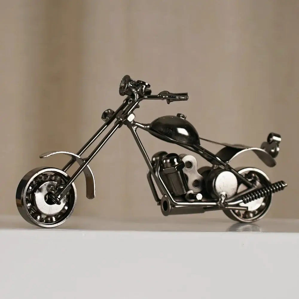 Metal Vintage Motorcycle Figurine