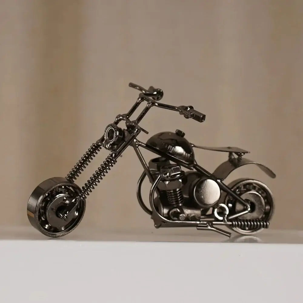 Metal Vintage Motorcycle Figurine