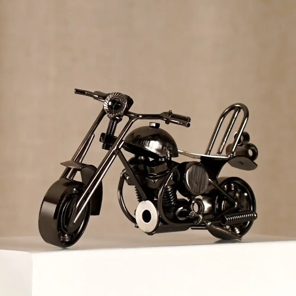 Metal Vintage Motorcycle Figurine