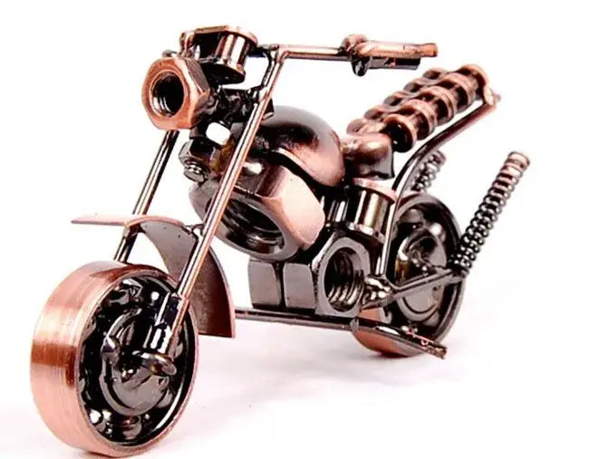 Metal Vintage Motorcycle Figurine