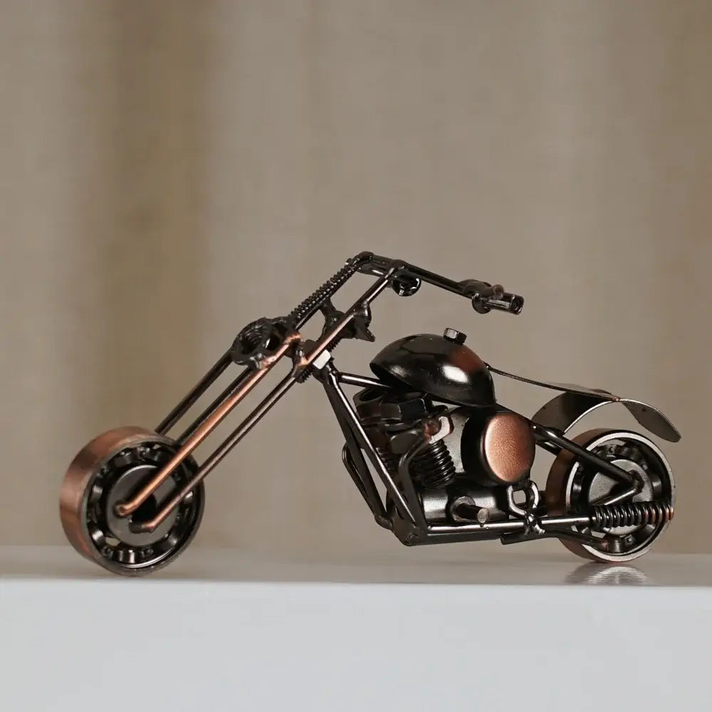 Metal Vintage Motorcycle Figurine