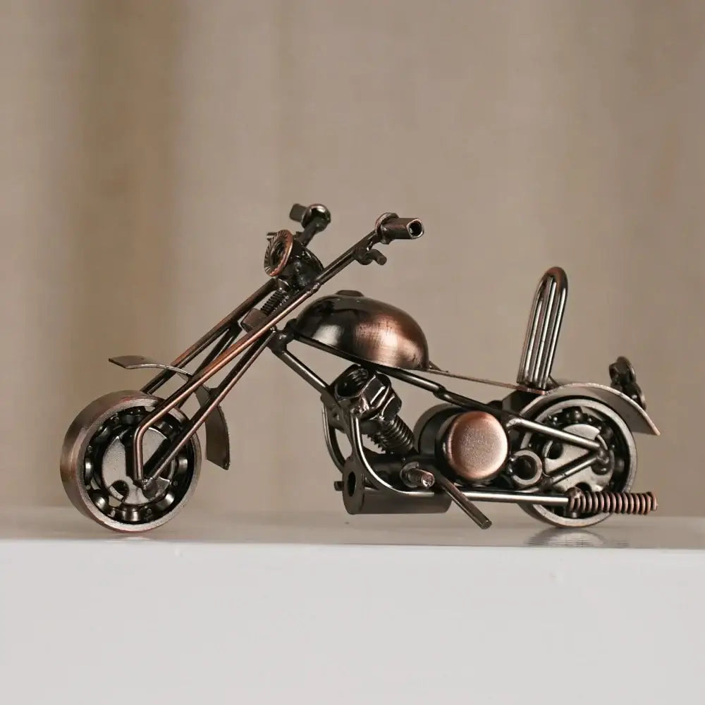 Metal Vintage Motorcycle Figurine