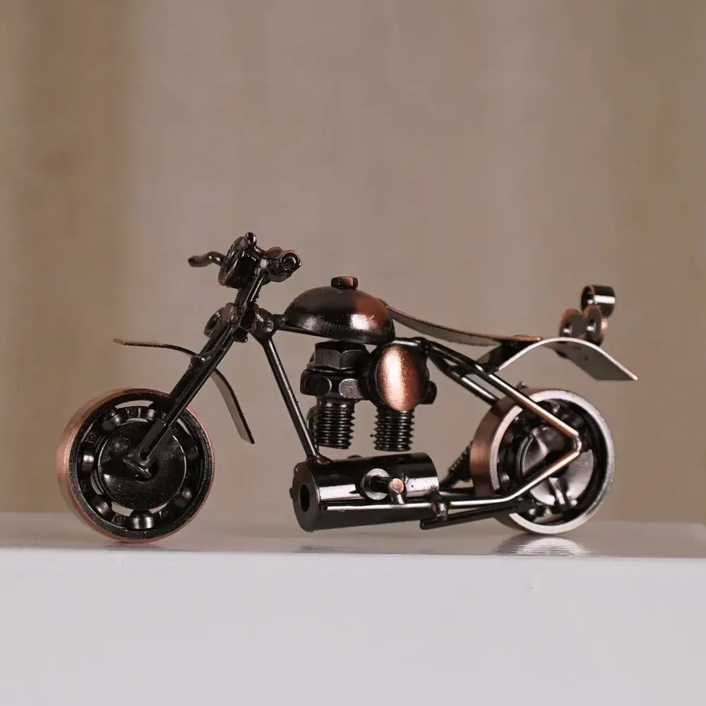 Metal Vintage Motorcycle Figurine