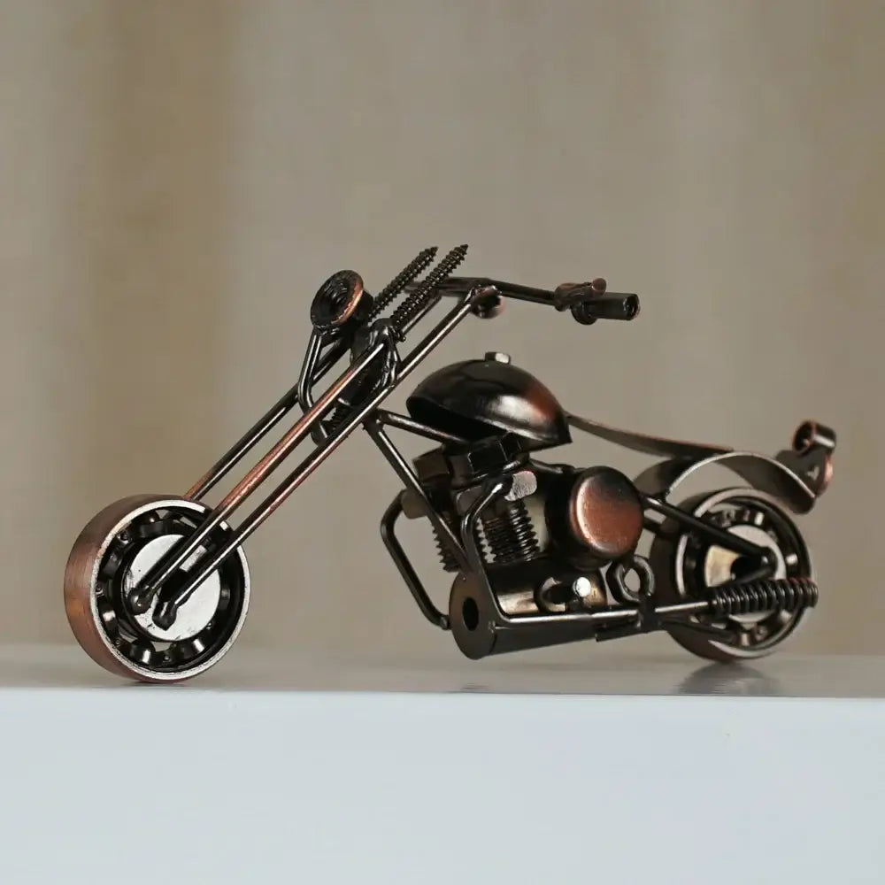 Metal Vintage Motorcycle Figurine