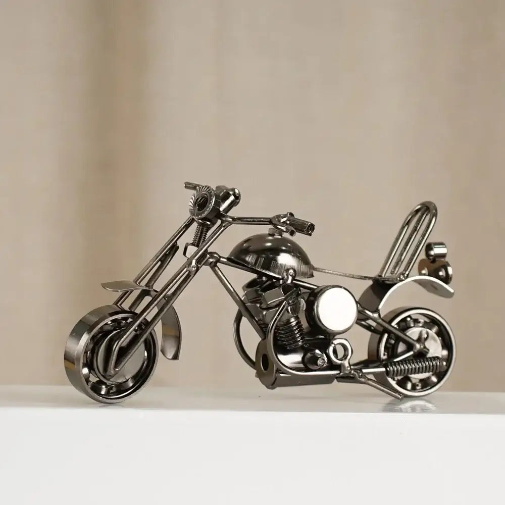 Metal Vintage Motorcycle Figurine