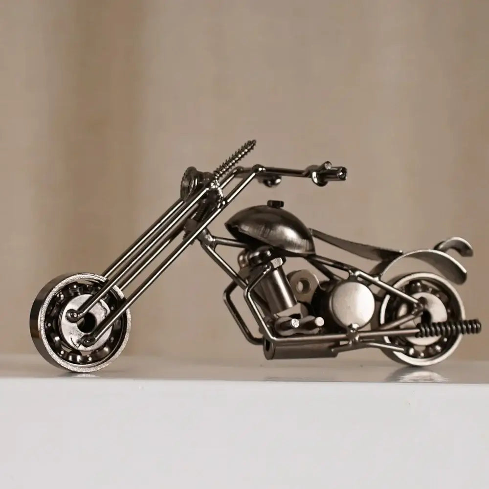 Metal Vintage Motorcycle Figurine