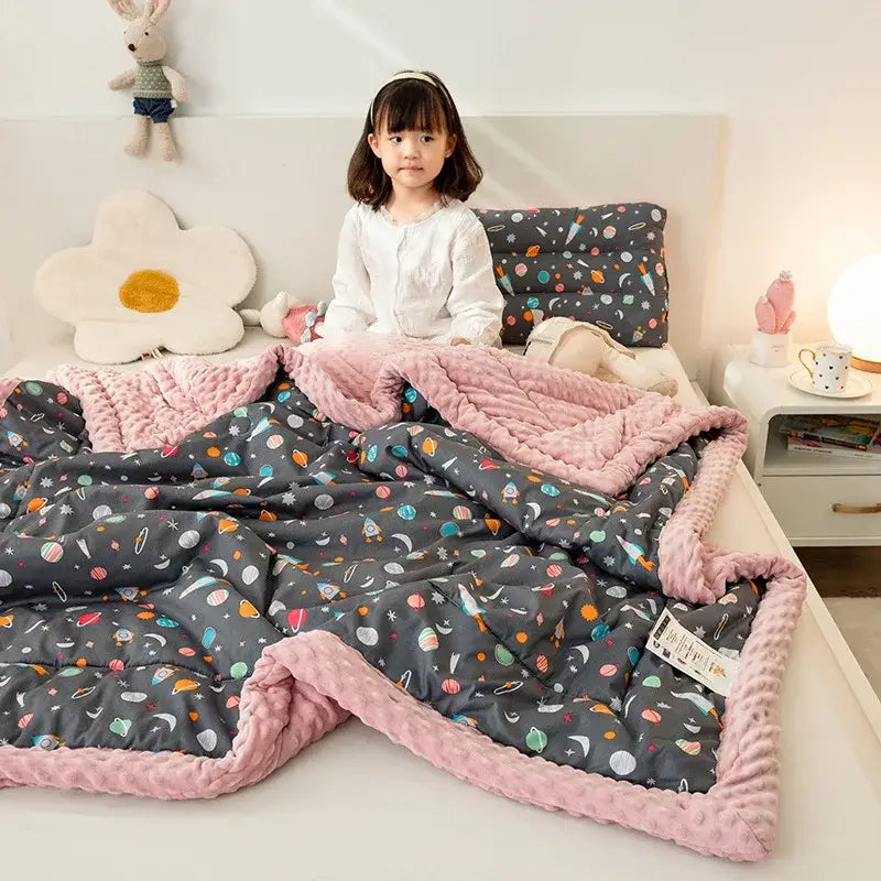 Mustard Cotton Floral Quilt