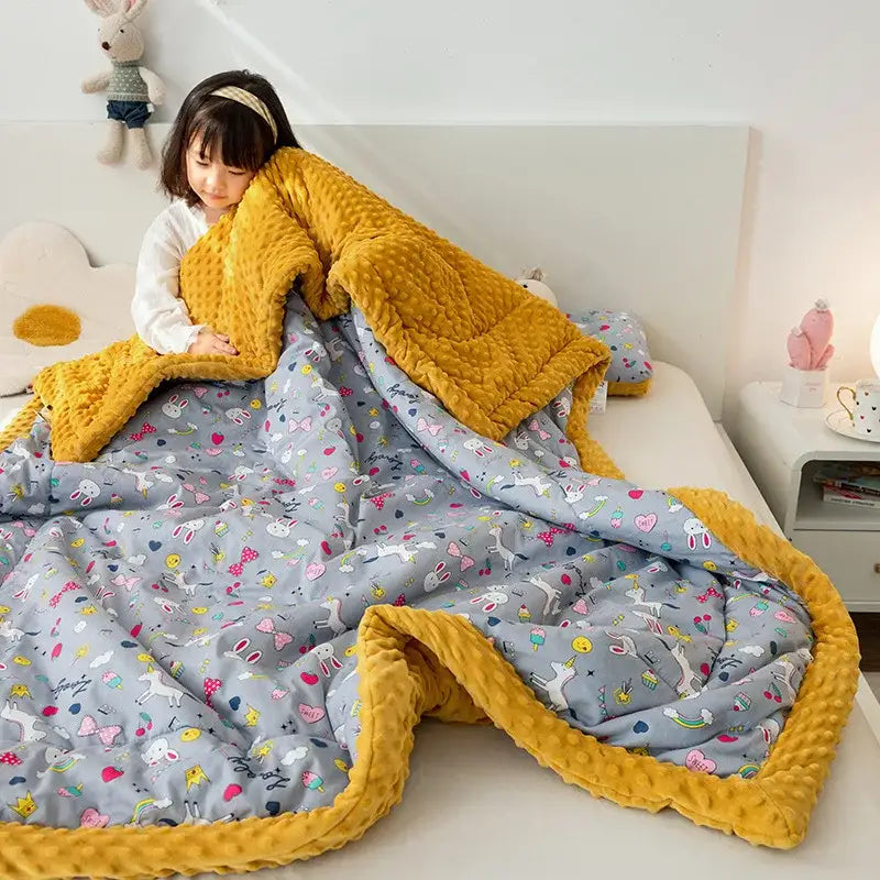 Mustard Cotton Floral Quilt