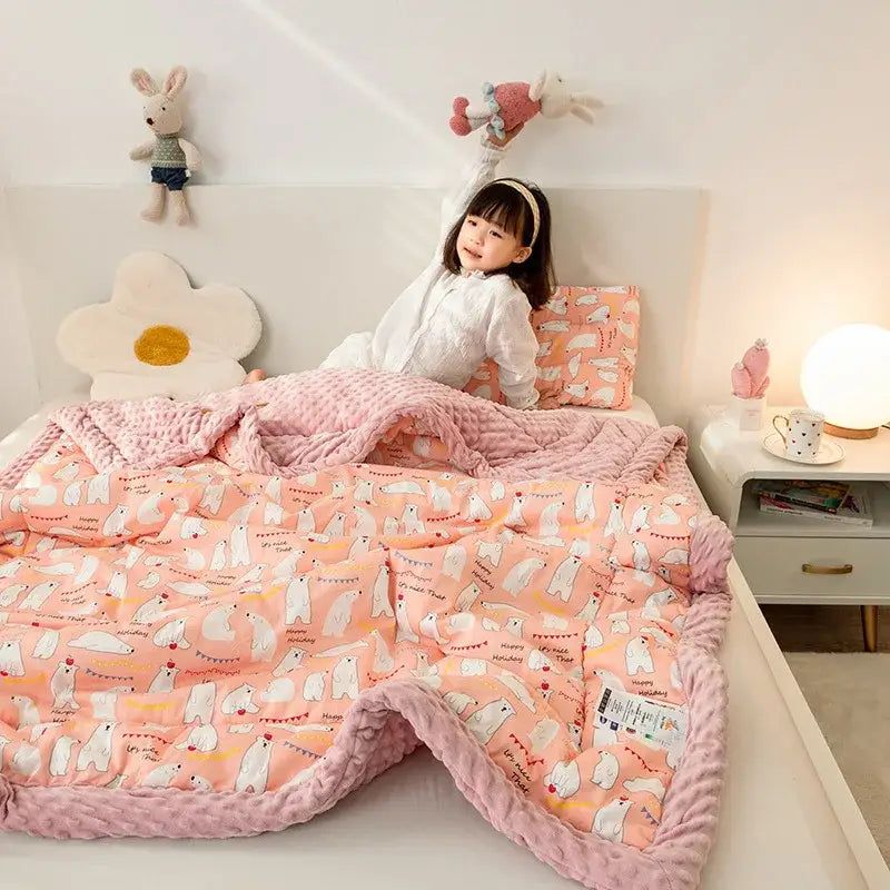 Mustard Cotton Floral Quilt