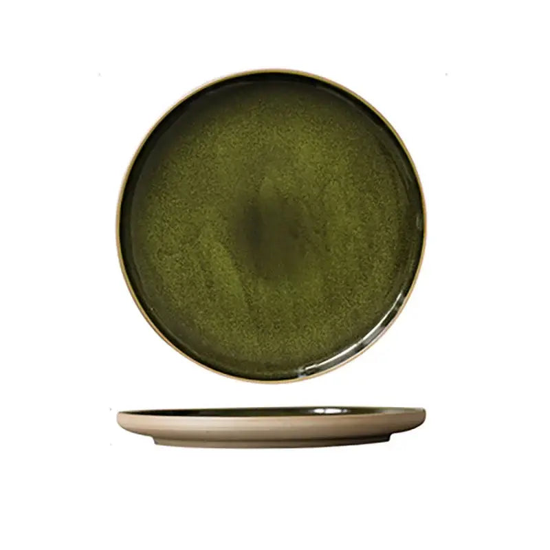 Green Ceramic Dinner Plates