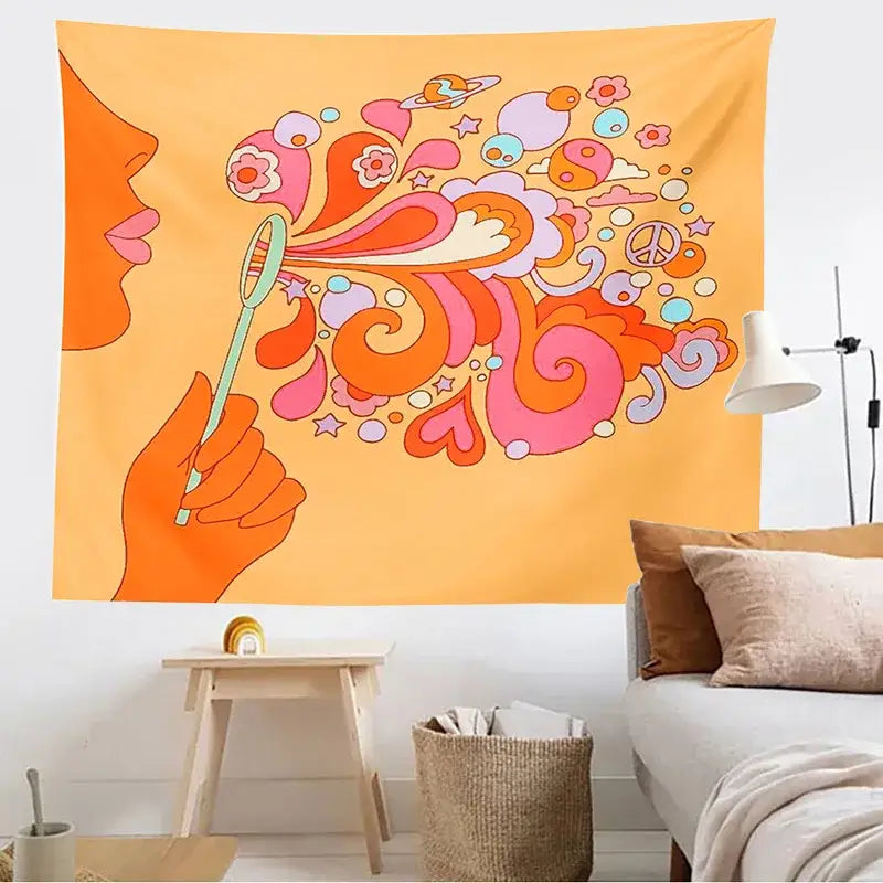 Colorful Bubbles Wall Tapestry