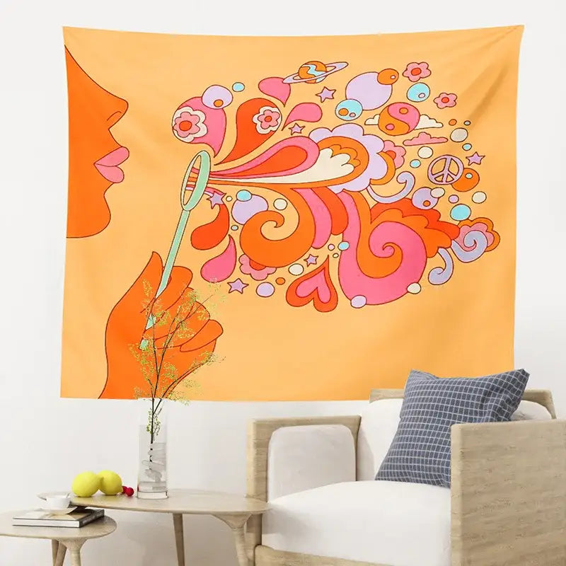 Colorful Bubbles Wall Tapestry