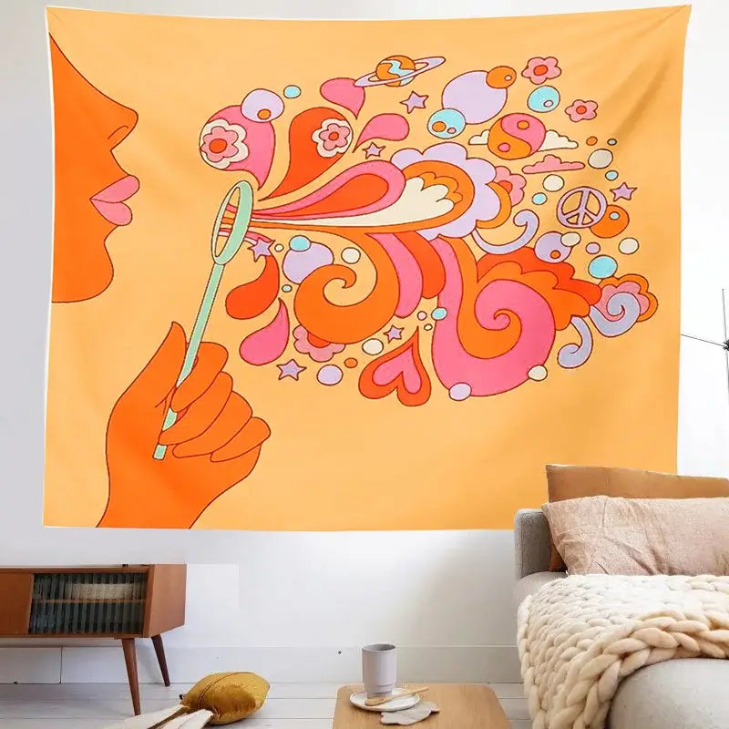 Colorful Bubbles Wall Tapestry