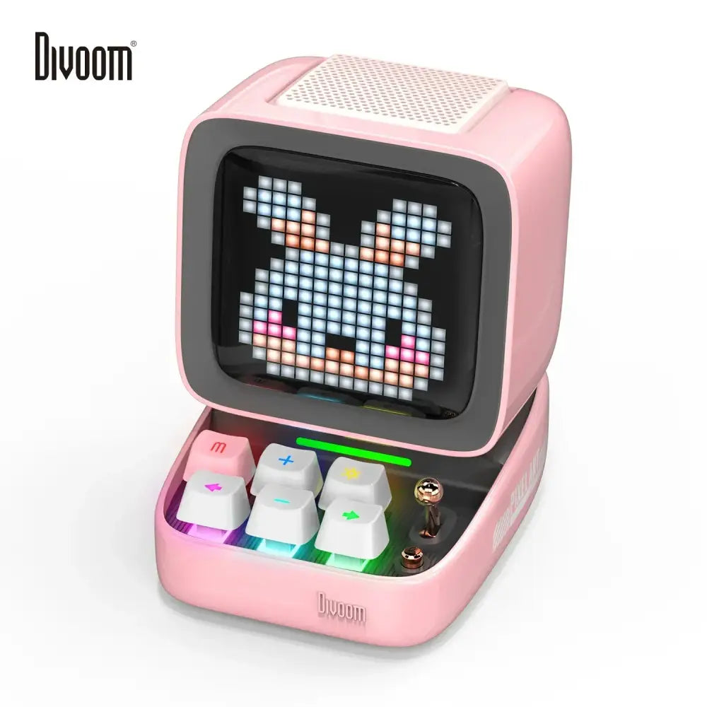 Pink Pixel Art Alarm Clock