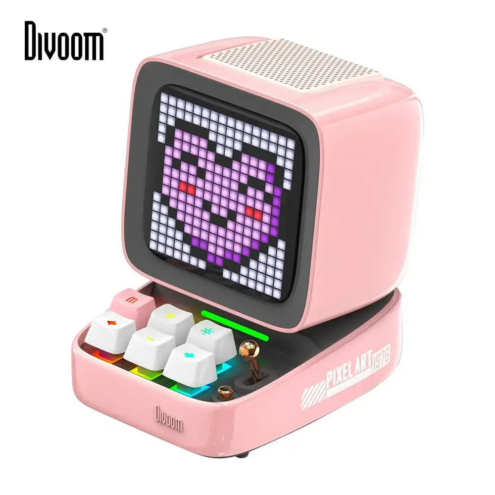 Pink Pixel Art Speaker