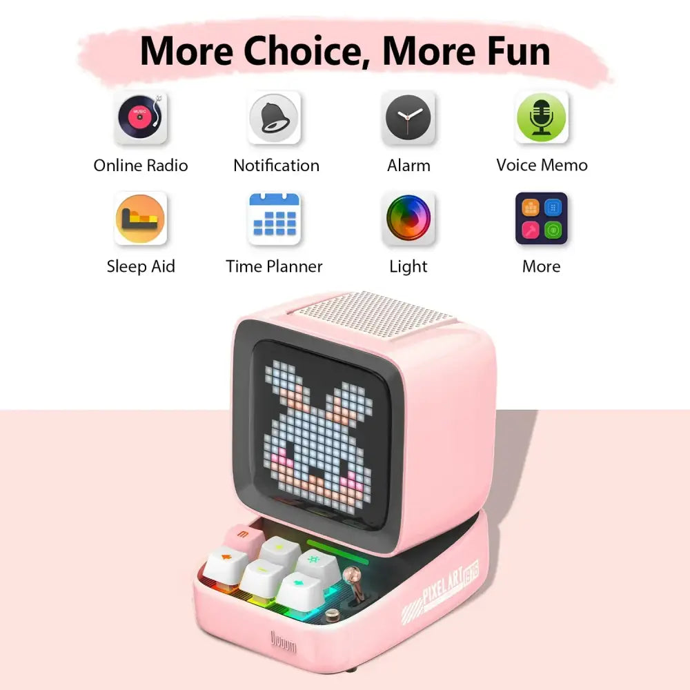 Pink Pixel Art Speaker
