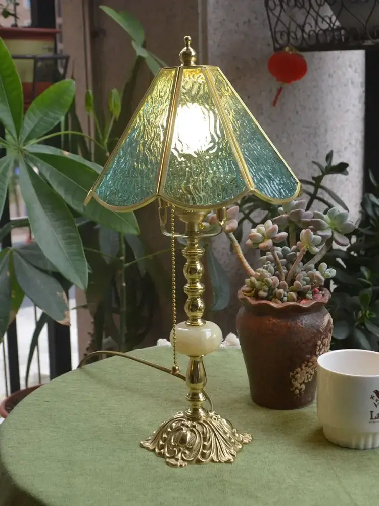 Pink Brass Desk Lamp