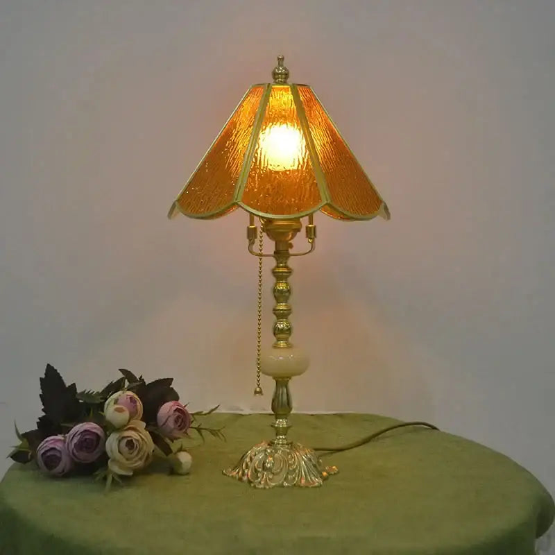 Pink Brass Desk Lamp