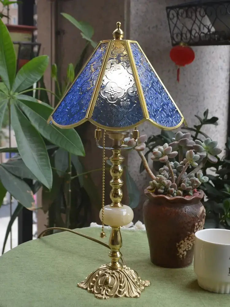Pink Brass Desk Lamp
