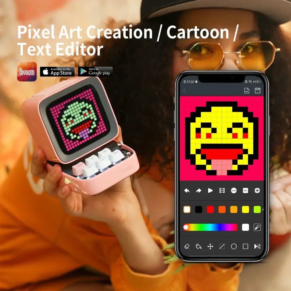White Pixel Mini Speaker