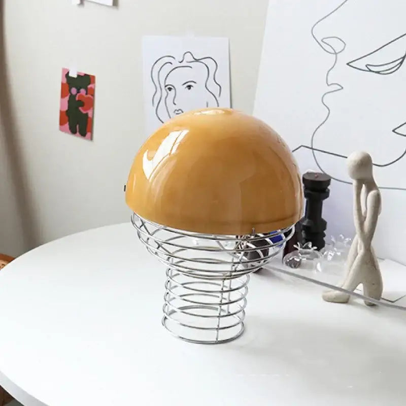Red Glass Table Lamp