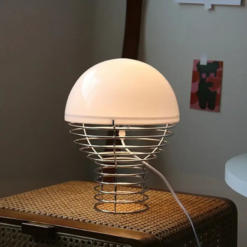 Red Glass Table Lamp