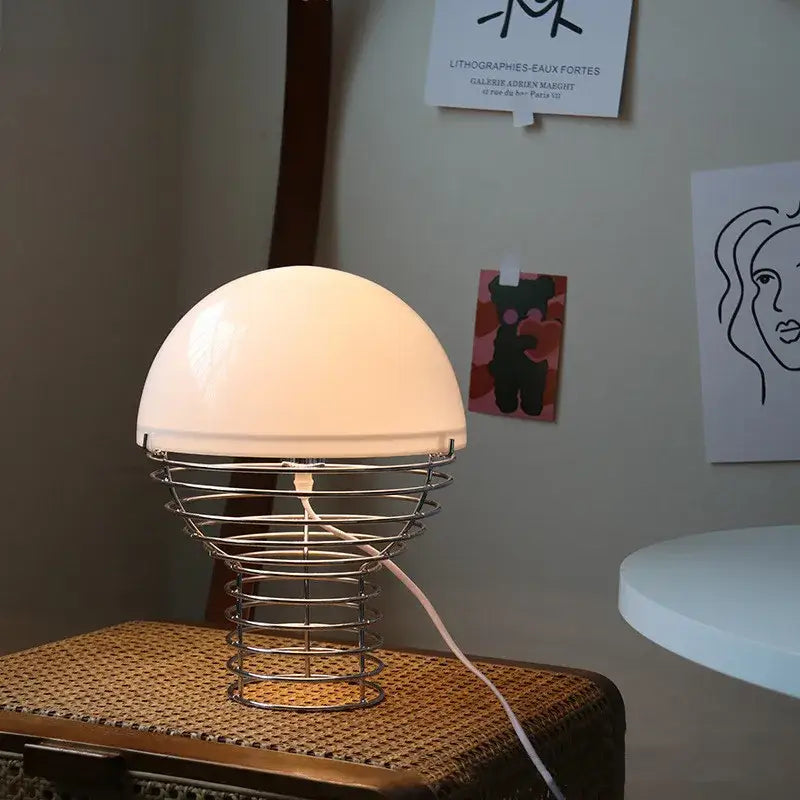 Red Glass Table Lamp
