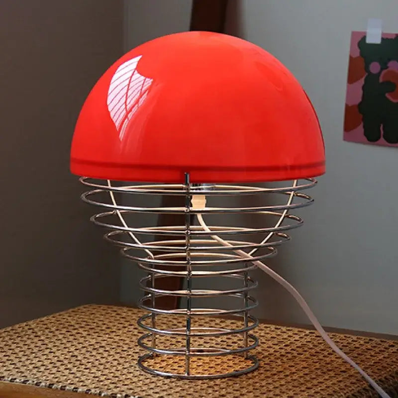 Red Glass Table Lamp