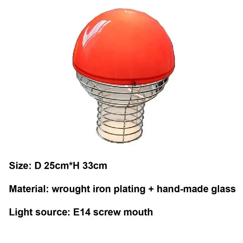 Red Glass Table Lamp