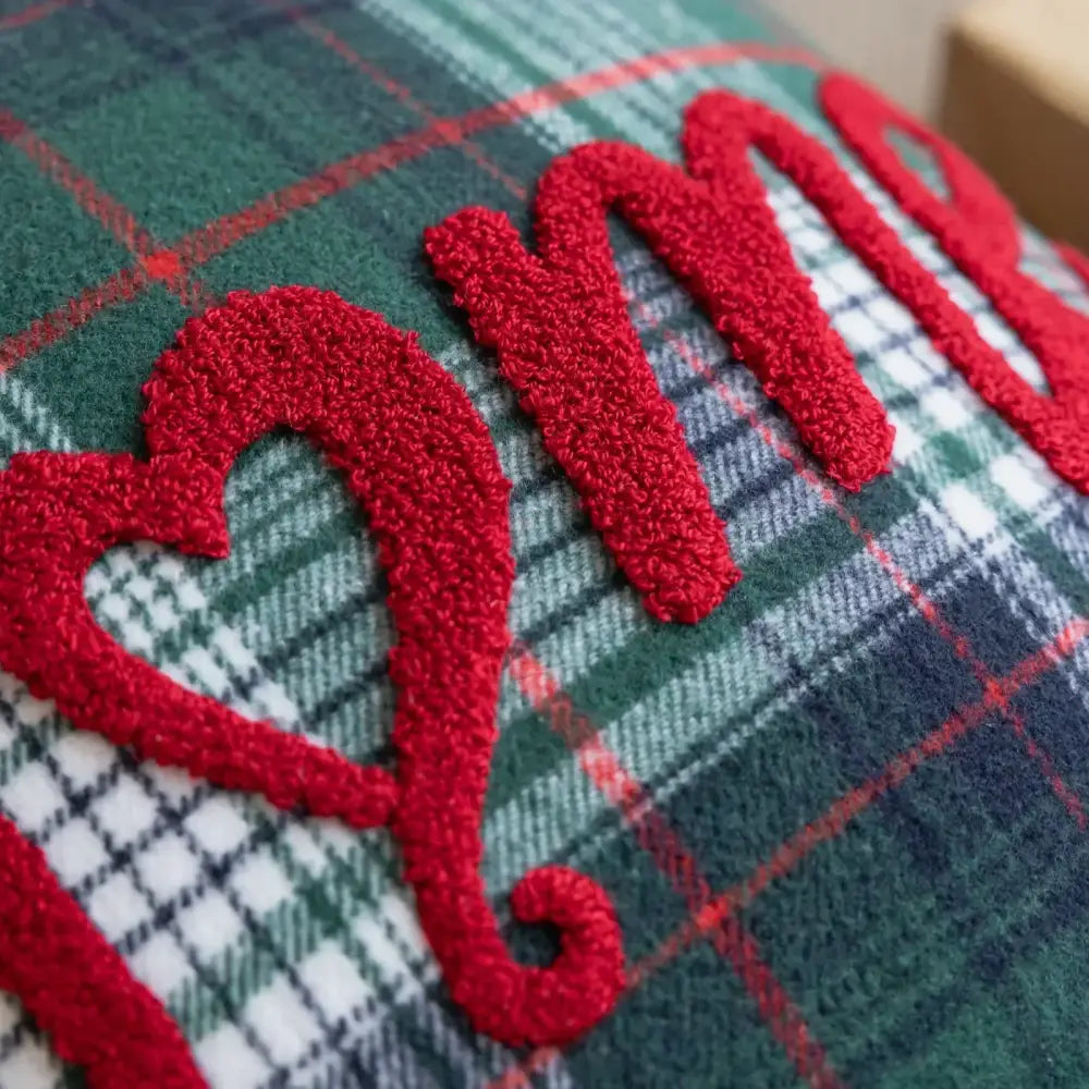 Red Green Plaid Pillowcase