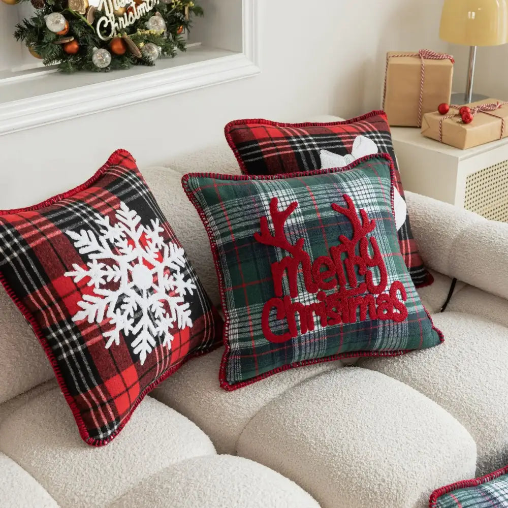 Red Green Plaid Pillowcase