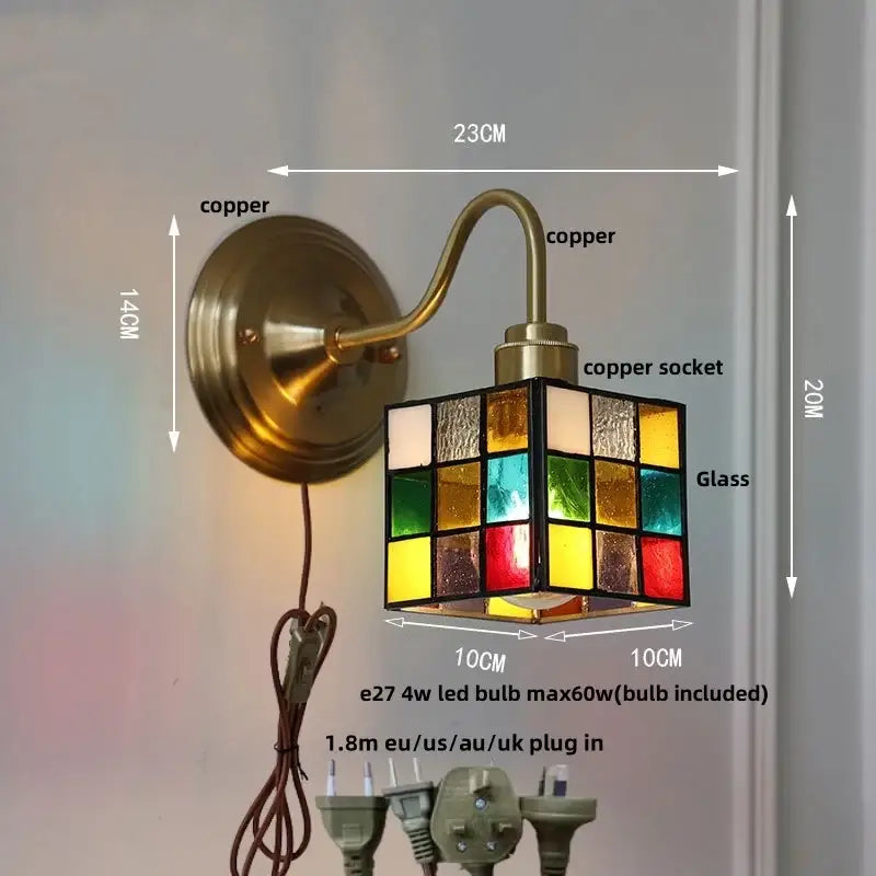 Red Tulip Glass Wall Sconce