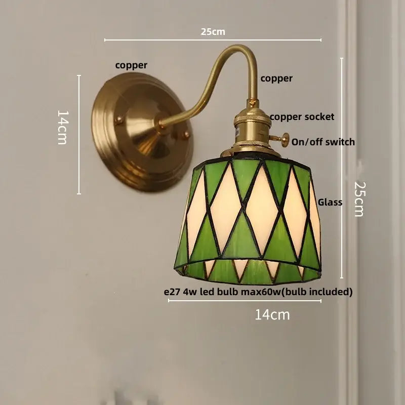 Red Tulip Glass Wall Sconce