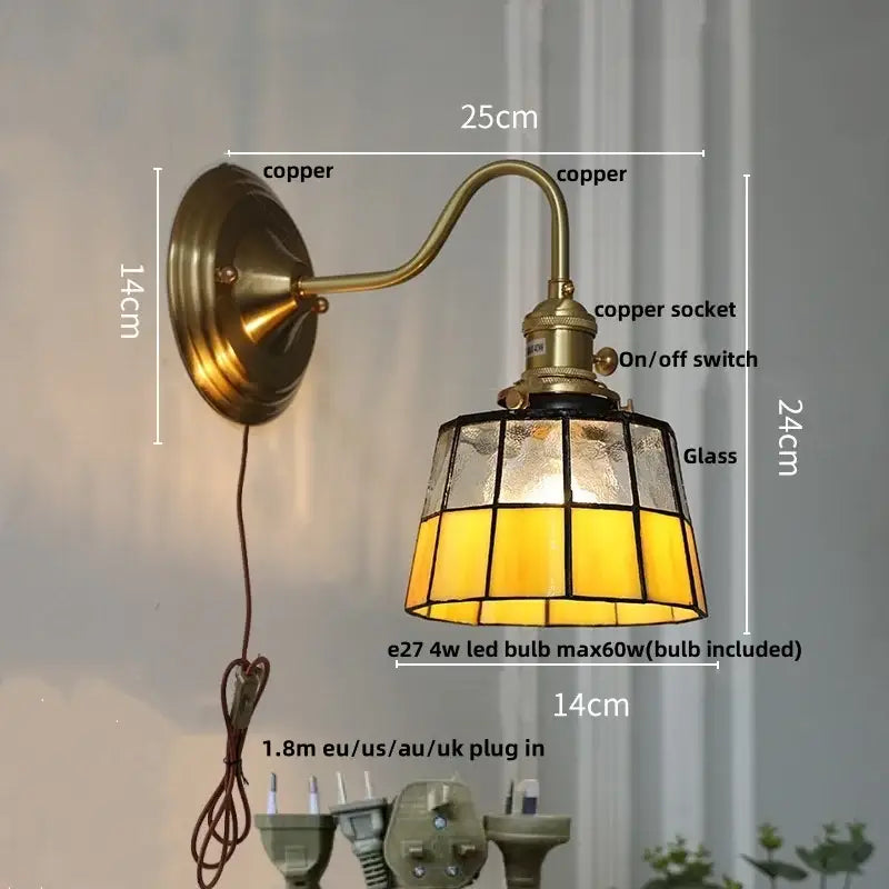 Red Tulip Glass Wall Sconce