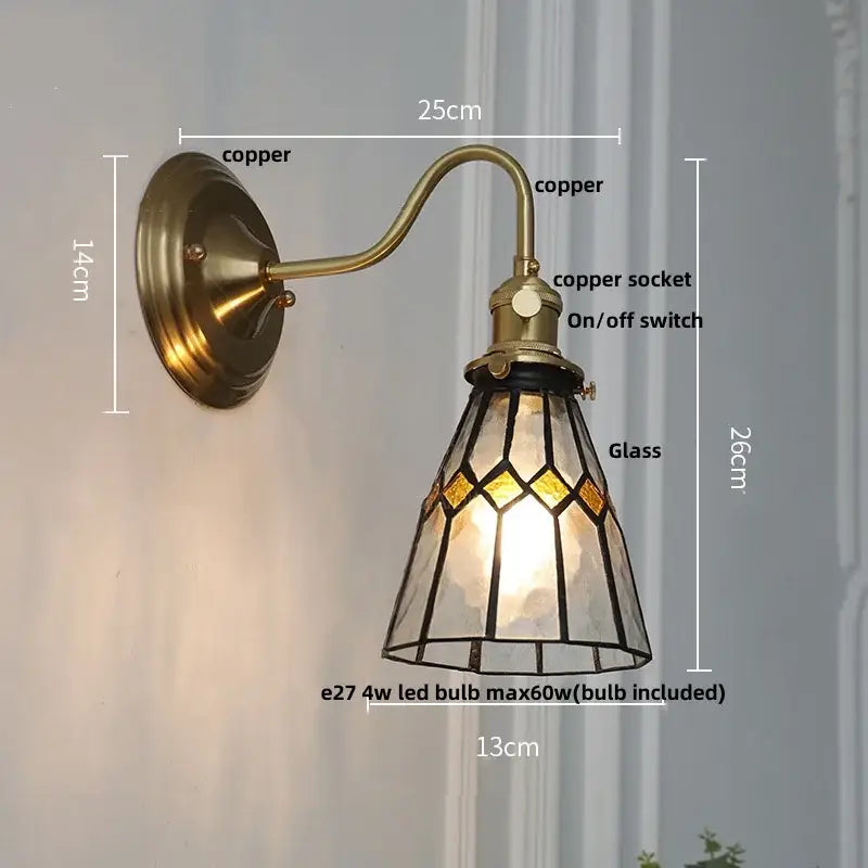 Red Tulip Glass Wall Sconce