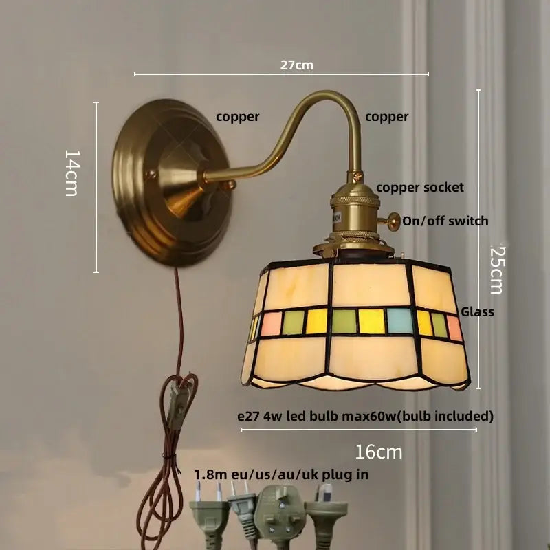 Red Tulip Glass Wall Sconce