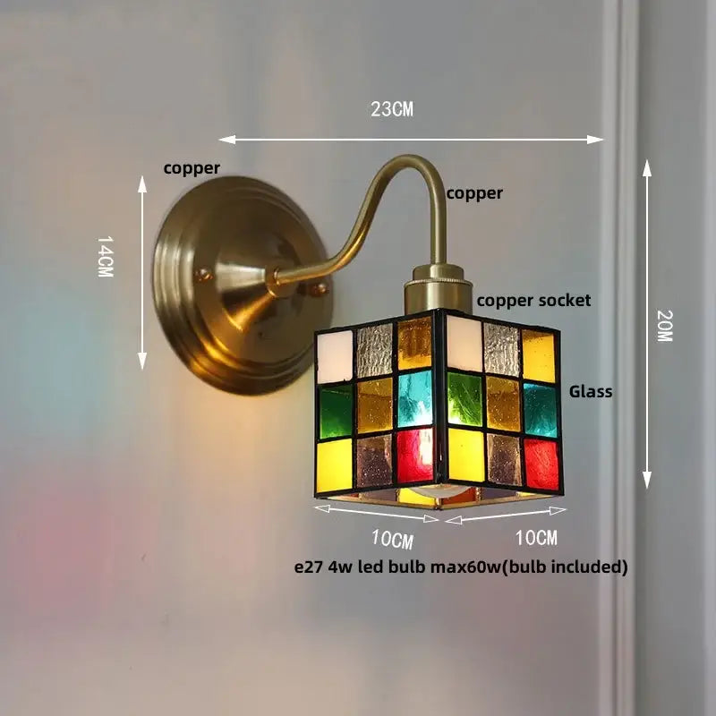 Red Tulip Glass Wall Sconce