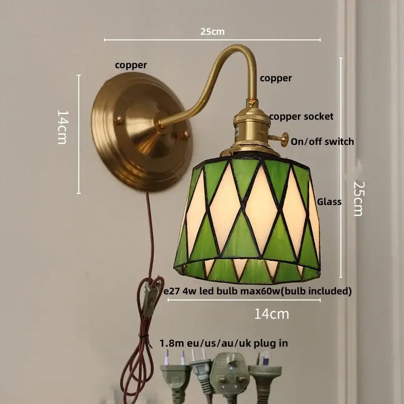 Red Tulip Glass Wall Sconce