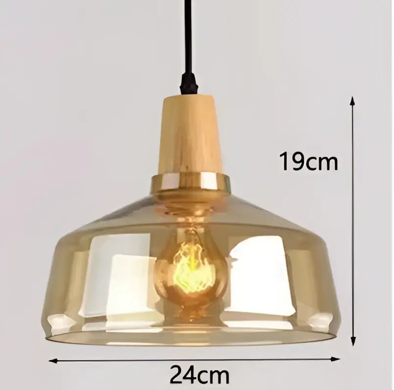 Smoked Glass Pendant Set