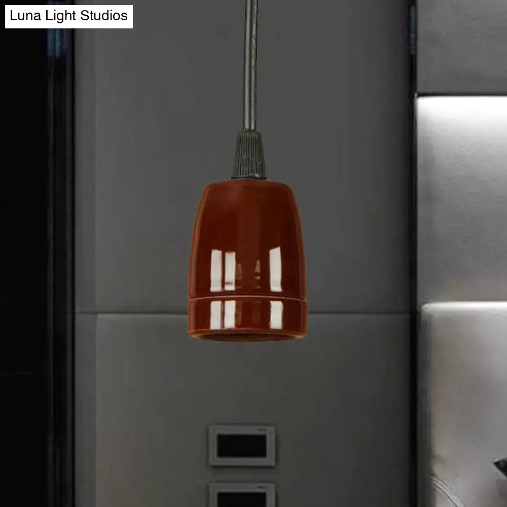 Red Ceramic Pendant Light