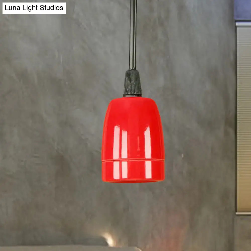 Red Ceramic Pendant Light