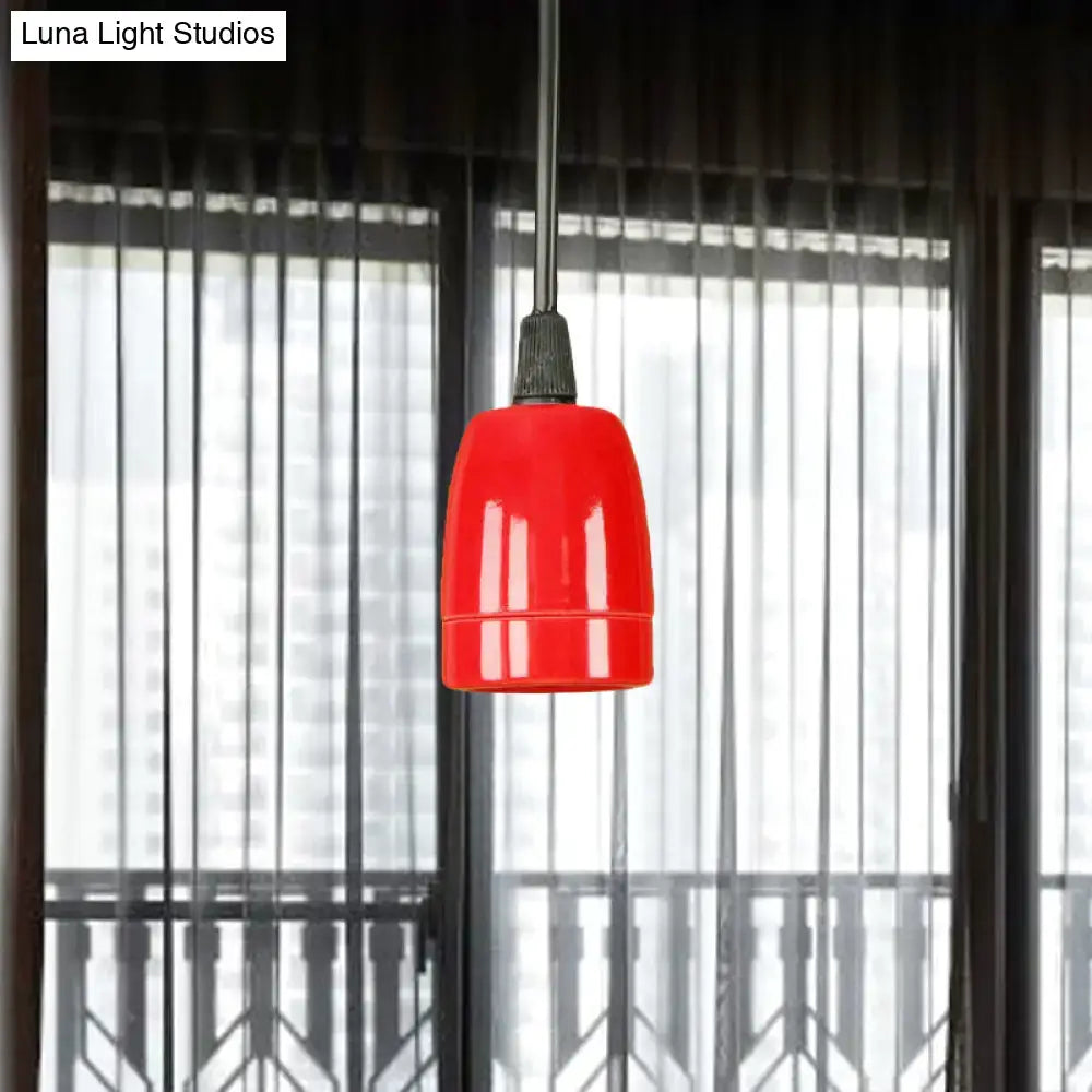 Red Ceramic Pendant Light
