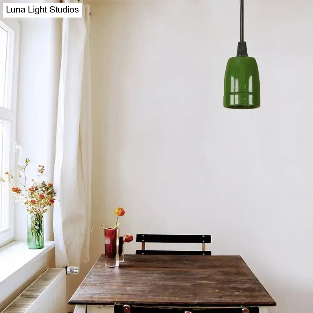 Red Ceramic Pendant Light