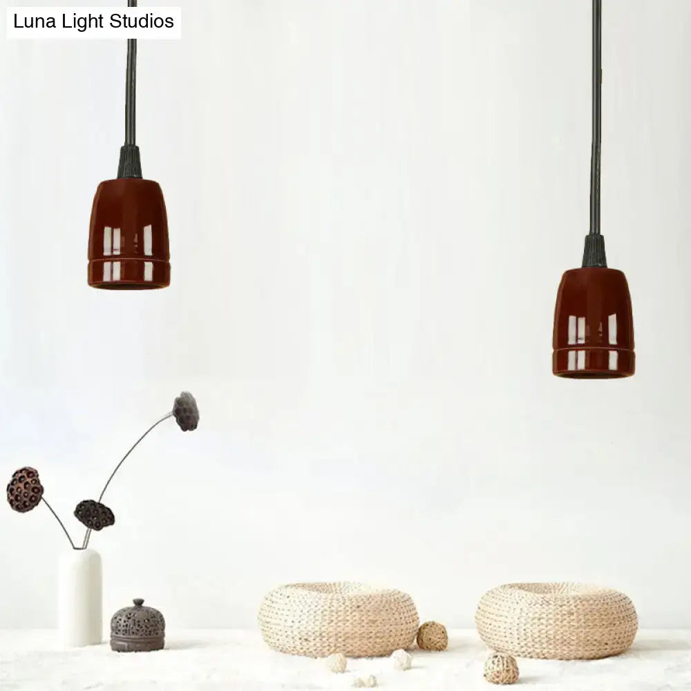 Red Ceramic Pendant Light