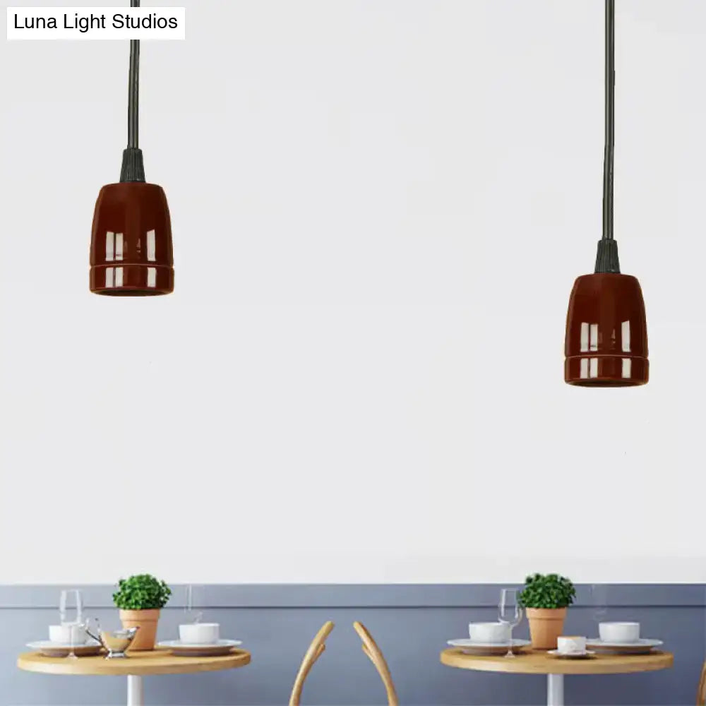 Red Ceramic Pendant Light